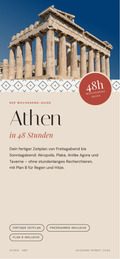 Cover des Reiseguides „Athen in 48 Stunden“ im Handyformat
