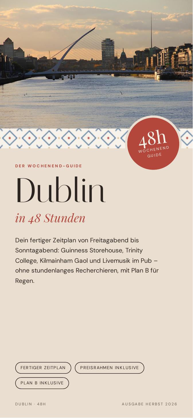 Cover des Reiseguides „Dublin in 48 Stunden“ im Handyformat