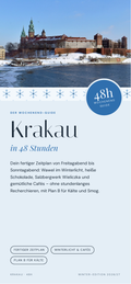 Cover des Reiseguides „Krakau in 48 Stunden – Winter-Edition“ im Handyformat